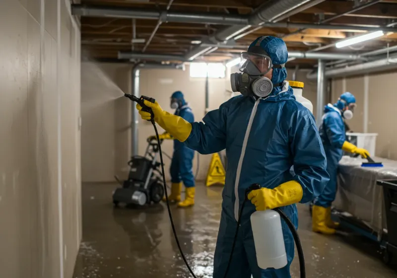 Basement Sanitization and Antimicrobial Treatment process in Dalton, GA