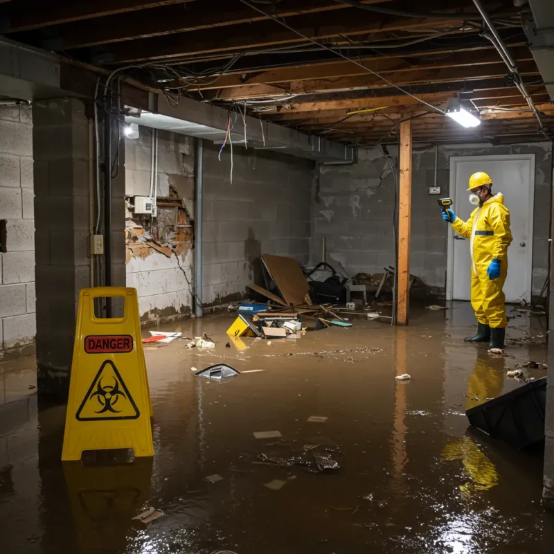 Flooded Basement Electrical Hazard in Dalton, GA Property